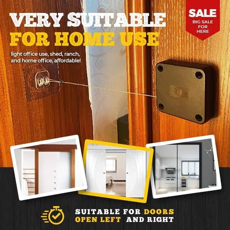 Portable Automatic Stainless Steel Door Closer Multifunctional Punch-free Sensor Door Closer
