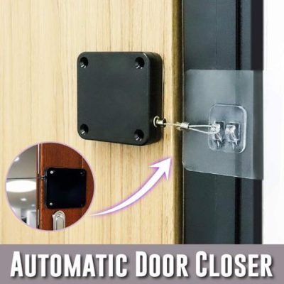 Portable Automatic Stainless Steel Door Closer Multifunctional Punch-free Sensor Door Closer