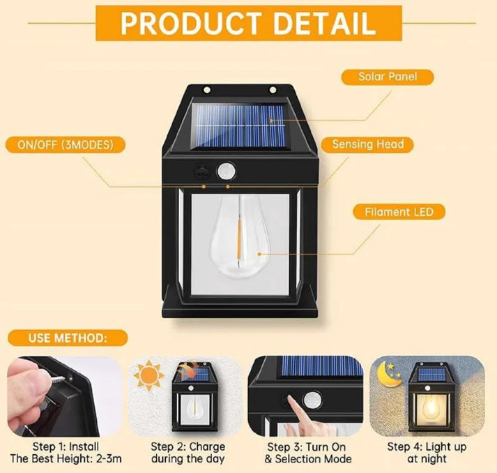 New Waterproof Solar Lamp