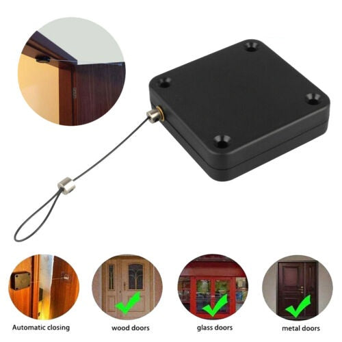 Portable Automatic Stainless Steel Door Closer Multifunctional Punch-free Sensor Door Closer