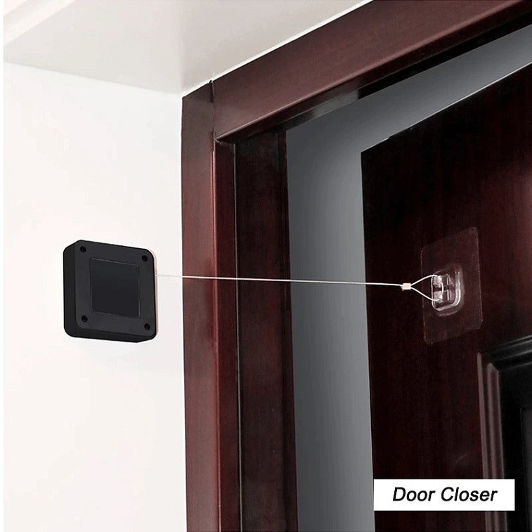 Portable Automatic Stainless Steel Door Closer Multifunctional Punch-free Sensor Door Closer