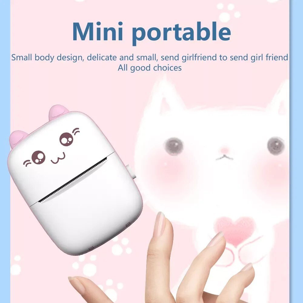 Portable Bluetooth Mini Printer with USB Charge