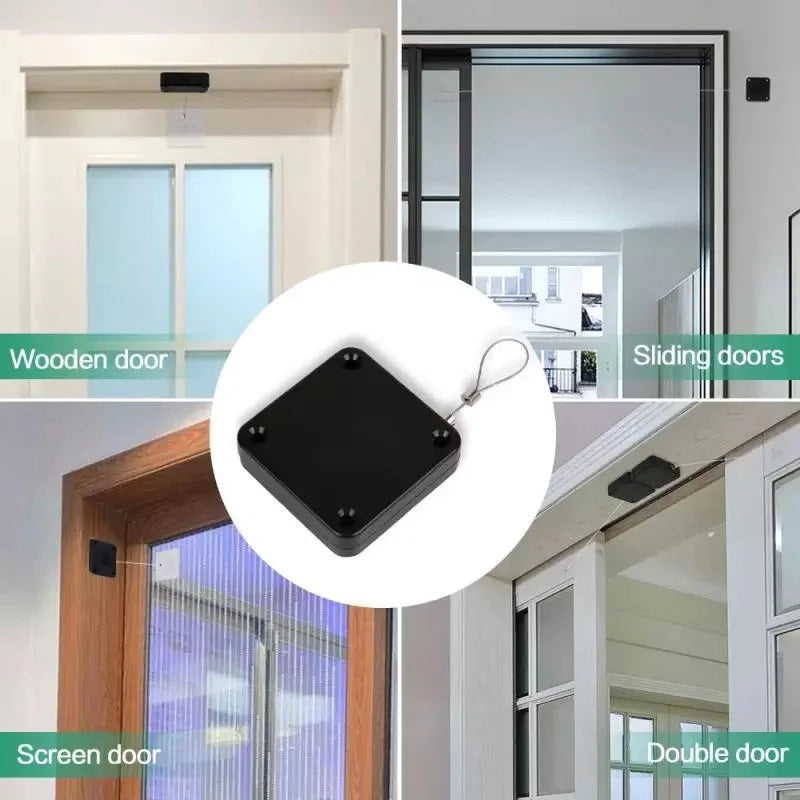 Portable Automatic Stainless Steel Door Closer Multifunctional Punch-free Sensor Door Closer