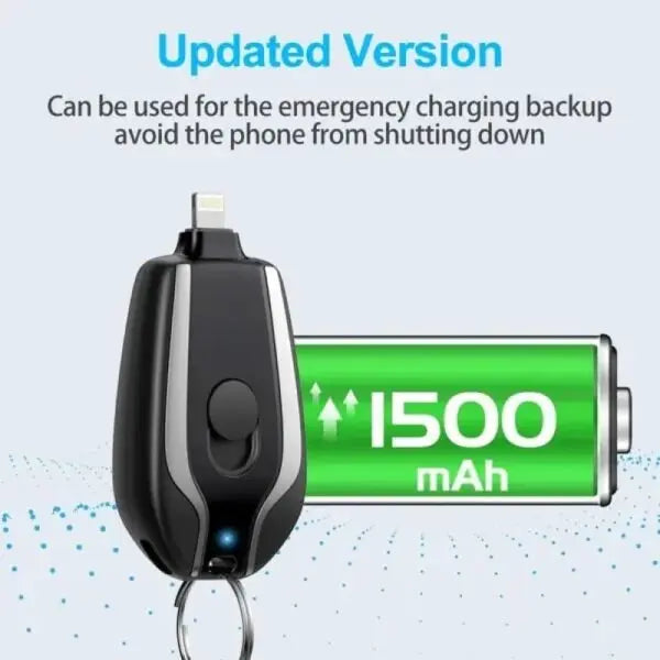 PORTABLE KEYCHAIN CHARGER FAST CHARGING BACKUP