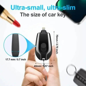 PORTABLE KEYCHAIN CHARGER FAST CHARGING BACKUP