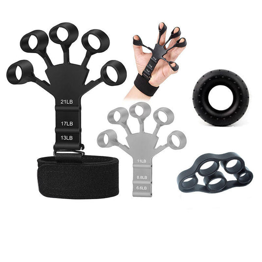 Finger Exerciser – Gripster Strengthener Finger Stretcher Hand Gripper Silicone Finger Grip
