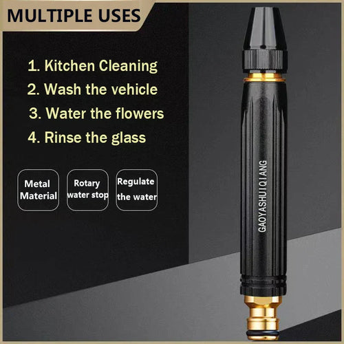 Portable Water Sprayer Nozzle With Adjustable Metal High Pressure ( Free Delivery )