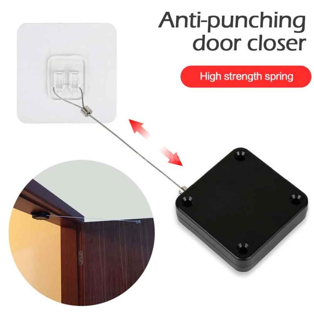 Portable Automatic Stainless Steel Door Closer Multifunctional Punch-free Sensor Door Closer